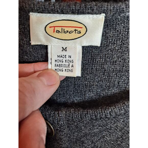 Talbots Women’s Wool Embroidered Floral Button Up Long Sleeve Cardigan Size M - Picture 6 of 7